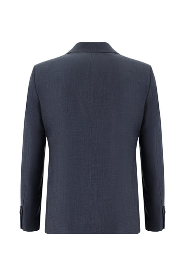  Açık Antrasit Slim Fit Dar Kesim Kruvaze Takım Elbise