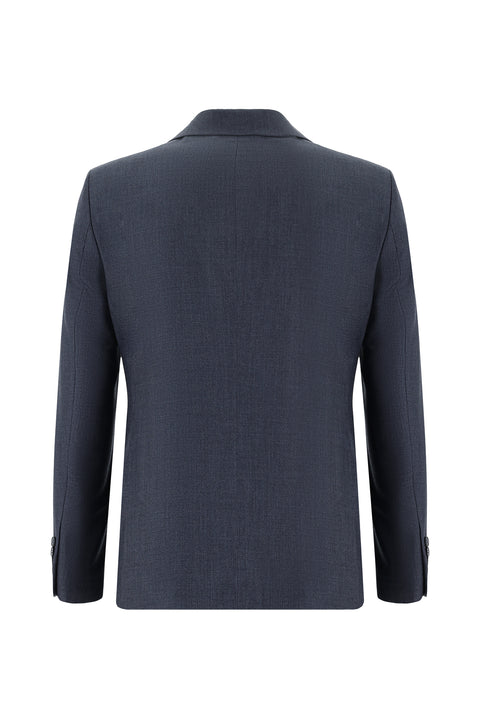 Açık Antrasit 7 Drop Slim Fit Dar Kesim Kruvaze Takım Elbise