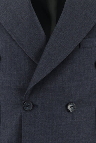  Açık Antrasit Slim Fit Dar Kesim Kruvaze Takım Elbise