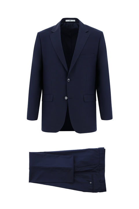 Koyu Lacivert 4 Drop Relaxed Fit Rahat Kesim Takım Elbise