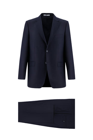  Koyu Lacivert Relaxed Fit Rahat Kesim Klasik Takım Elbise