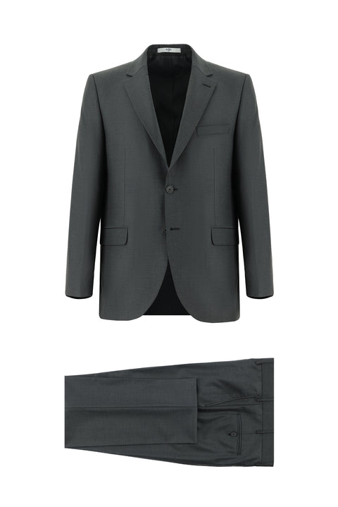 Orta Füme 4 Drop Relaxed Fit Rahat Kesim Takım Elbise