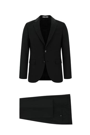 Siyah Relaxed Fit Rahat Kesim Klasik Takım Elbise