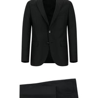 Siyah 4 Drop Relaxed Fit Rahat Kesim Takım Elbise