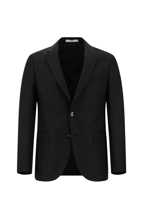 Siyah 4 Drop Relaxed Fit Rahat Kesim Takım Elbise