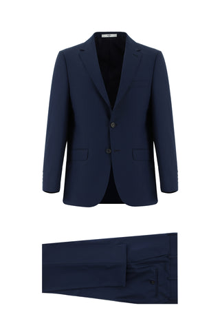  Orta Lacivert Relaxed Fit Rahat Kesim Klasik Takım Elbise