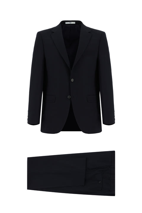 Siyah Lacivert 4 Drop Relaxed Fit Rahat Kesim Takım Elbise