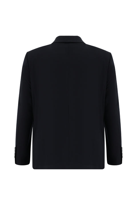 Siyah Lacivert 4 Drop Relaxed Fit Rahat Kesim Takım Elbise