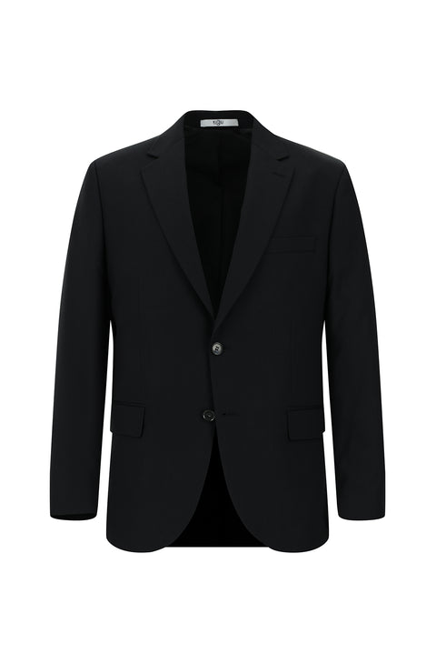 Black 6-Drop Regular Fit Standard Cut Suit