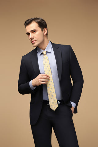  Koyu Lacivert Slim Fit Dar Kesim Klasik Takım Elbise