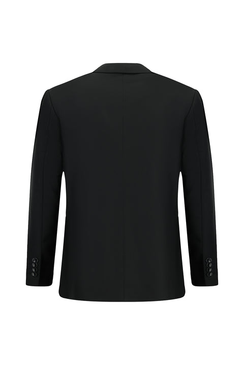 Siyah 4 Drop Relaxed Fit Rahat Kesim Takım Elbise