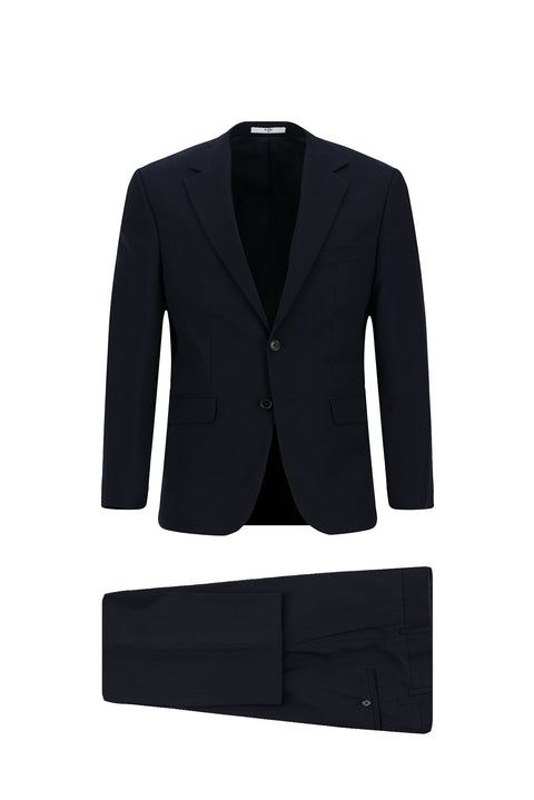 Orta Lacivert 4 Drop Relaxed Fit Rahat Kesim Takım Elbise