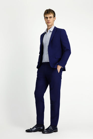Koyu Lacivert Relaxed Fit Rahat Kesim Klasik Takım Elbise