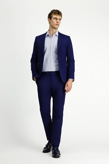 Koyu Lacivert Relaxed Fit Rahat Kesim Klasik Takım Elbise