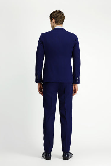 Koyu Lacivert Super Slim Fit Ekstra Dar Kesim Klasik Takım Elbise