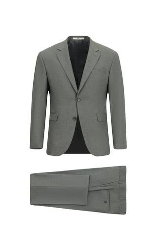  Orta Gri Slim Fit Dar Kesim Klasik Takım Elbise