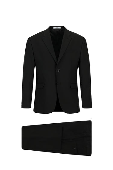  Siyah Regular Fit Düz Takım Elbise