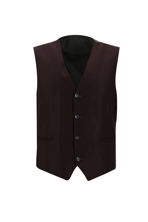 Koyu Füme 7 Drop Slim Fit Dar Kesim Kombinli Yelekli Takım Elbise