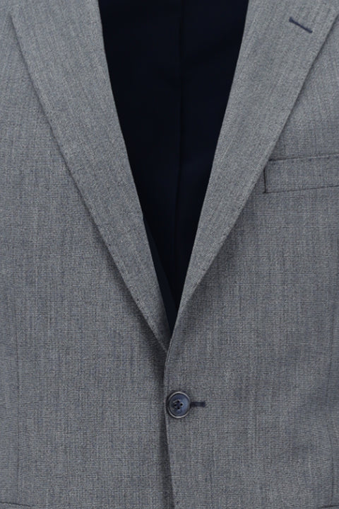 Koyu Mavi  7 Drop Slim Fit Dar Kesim Beli Lastikli İpli Desenli Takım Elbise