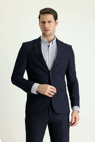  Koyu Lacivert 7 Drop Super Slim Fit Eksra Dar Kesim Takım Elbise