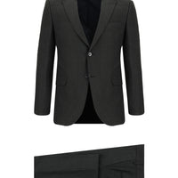 Koyu Füme Slim Fit Dar Kesim Klasik Takım Elbise