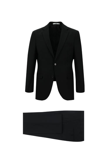  Siyah Slim Fit Dar Kesim Klasik Takım Elbise