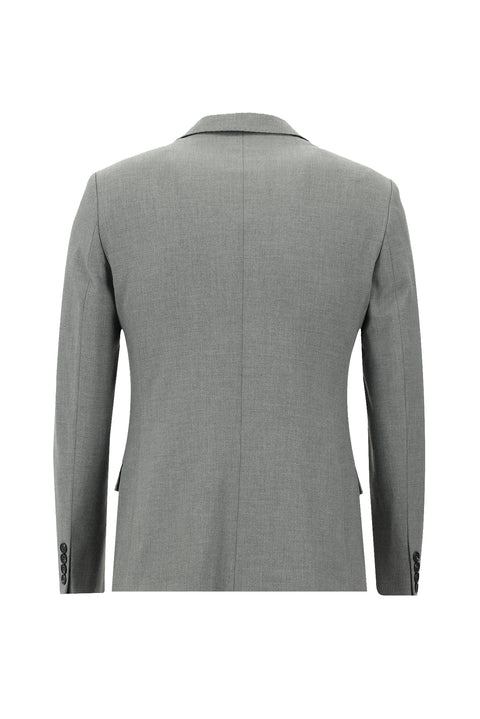 Orta Füme 7 Drop Super Slim Fit Eksra Dar Kesim Takım Elbise