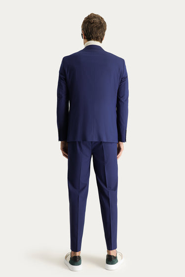 Orta Lacivert Slim Fit Dar Kesim Klasik Takım Elbise