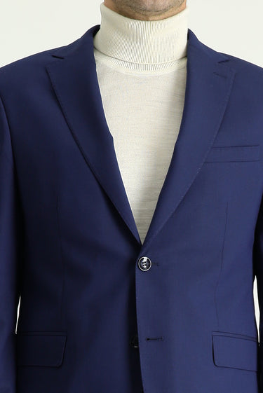 Orta Lacivert Slim Fit Dar Kesim Klasik Takım Elbise