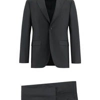 Koyu Antrasit Slim Fit Dar Kesim Klasik Takım Elbise