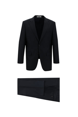  Siyah Lacivert 4 Drop Relaxed Fit Rahat Kesim Takım Elbise