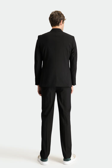 Siyah Regular Fit Süper Esnek Takım Elbise