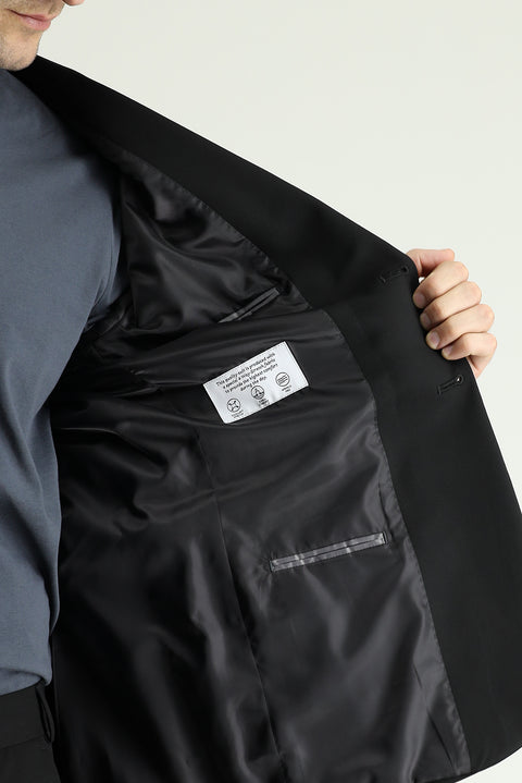 Siyah 7 Drop Slim Fit Dar Kesim Süper Esnek Takım Elbise