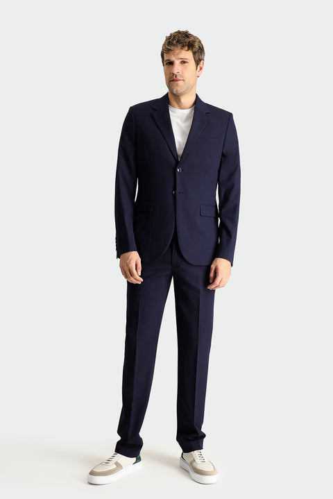 Koyu Lacivert 7 Drop Slim Fit Dar Kesim Süper Esnek Takım Elbise