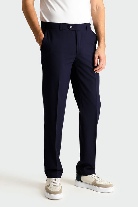 Dark Navy 8 Drop Muscle Fit Long Athletic Cut Super Stretch Suit