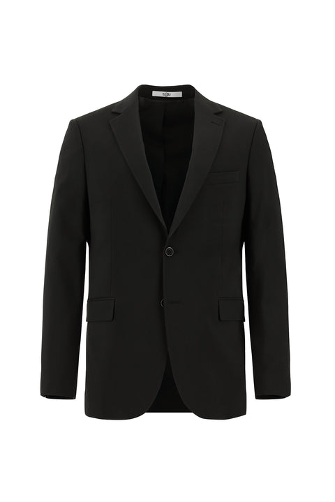 Siyah 8 Drop Long Slim Fit Uzun Dar Kesim Takım Elbise