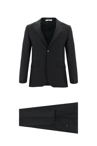  Siyah 7 Drop Super Slim Fit Eksra Dar Kesim Takım Elbise
