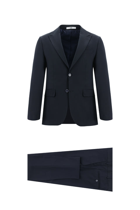 Orta Lacivert 7 Drop Super Slim Fit Eksra Dar Kesim Fit Takım Elbise