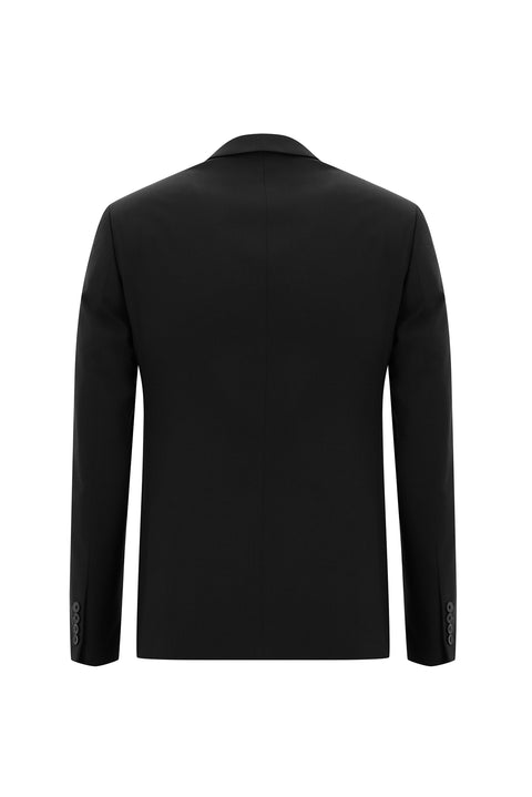 Siyah 7 Drop Super Slim Fit Eksra Dar Kesim Takım Elbise