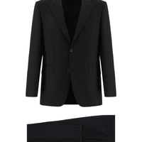 Siyah Relaxed Fit Rahat Kesim Beli Lastikli İpli Takım Elbise