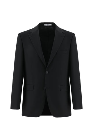  Siyah 7 Drop Slim Fit Dar Kesim Beli Lastikli İpli Takım Elbise