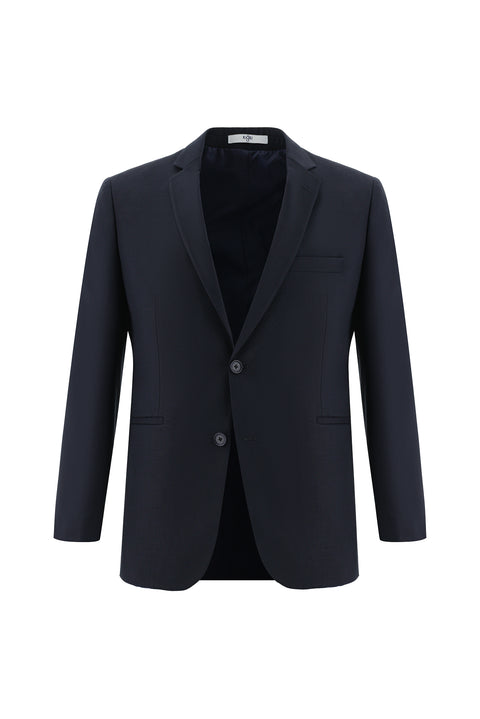 Koyu Lacivert 7 Drop Slim Fit Dar Kesim Beli Lastikli İpli Takım Elbise