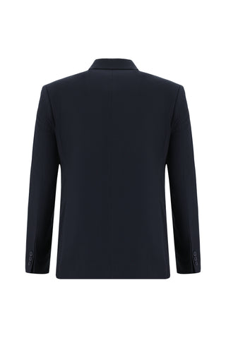  Koyu Lacivert 7 Drop Super Slim Fit Eksra Dar Kesim Beli Lastikli İpli Takım Elbise