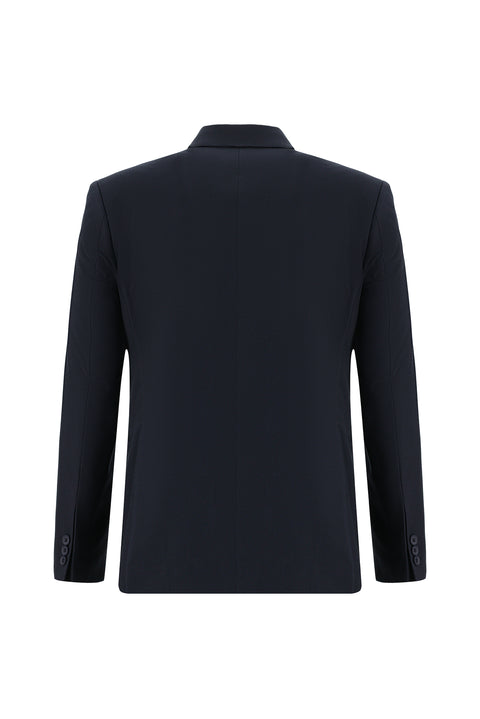 Dark Navy 7 Drop Super Slim Fit Extra Narrow Cut Elastic Waist Drawstring Suit