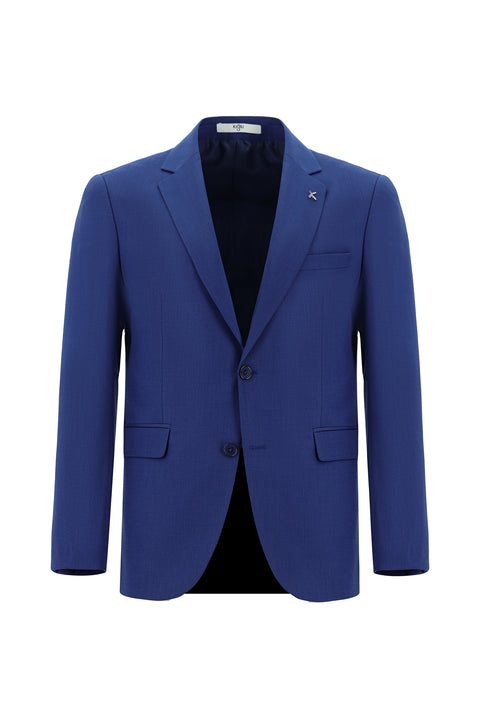 Saks Mavi 7 Drop Slim Fit Dar Kesim Takım Elbise