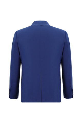  Saks Mavi Slim Fit Dar Kesim Klasik Takım Elbise