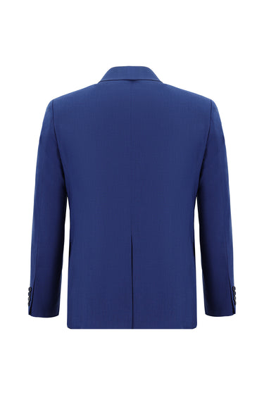  Saks Mavi Slim Fit Dar Kesim Klasik Takım Elbise