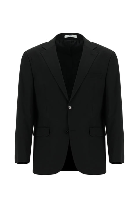 Siyah 4 Drop Relaxed Fit Rahat Kesim Takım Elbise