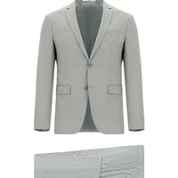 Açık Gri Super Slim Fit Ekstra Dar Kesim Klasik Takım Elbise