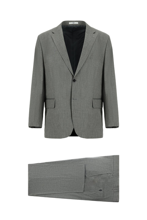 Medium Grey 4-Drop Relaxed Fit Suit